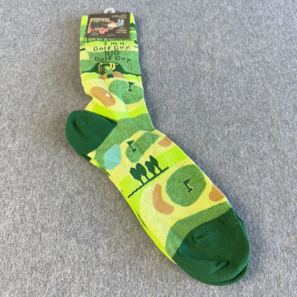 Blue Q “I’m a Golf Guy. BIG Golf Guy” Crew Socks Men’s 7–12 Funny Gift NWT